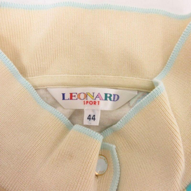 レオナールスポーツ LEONARD SPORT ポロシャツ 長袖 総柄 マルチカラー