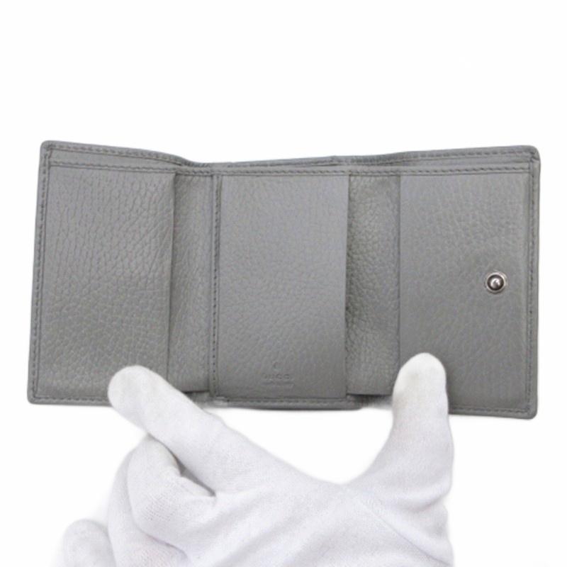 GUCCI（グッチ） GUCCI GGマーモント 三つ折り 財布 グレー 644407