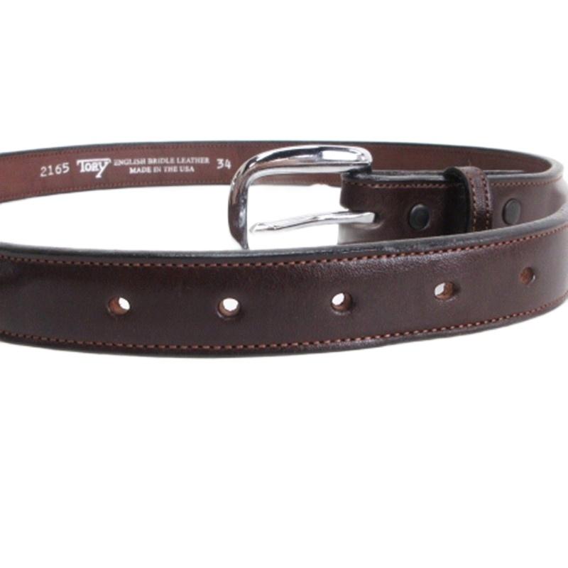 TORY LEATHER レザー ベルト USA製 ブラウン 34 メンズ : ブランド古着