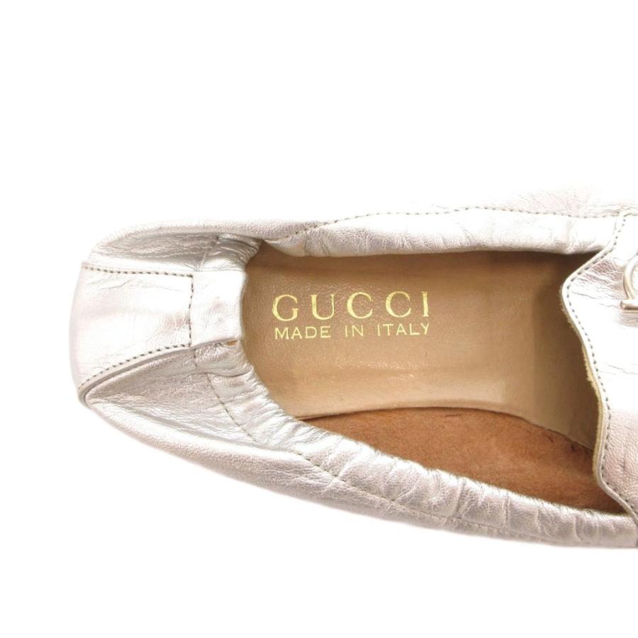 GUCCI（グッチ） ビット ローファー スリッポン レザー 35 シルバー