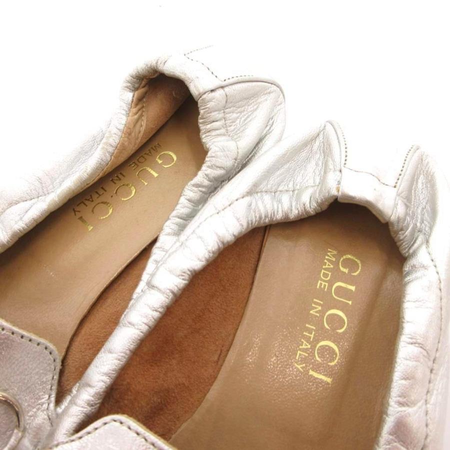 GUCCI（グッチ） ビット ローファー スリッポン レザー 35 シルバー