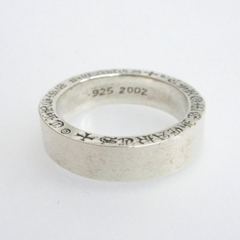 크롬 하트 CHROME HEARTS 스페이서 링 6mm 플레인 반지 실버 925 합계 11.6g 22호 ☆AA★ 남성