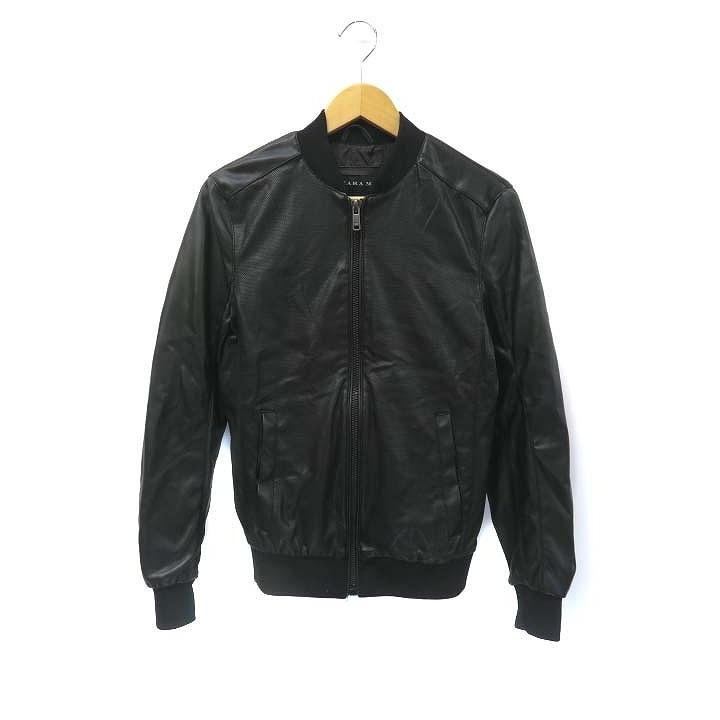 中古 ザラマン Zara Man フェイクレザー ブルゾン ジャンパー 革ジャン ブラック メンズ ベクトル 古着 019 ブランド古着販売のベクトル 通販 Yahoo ショッピング