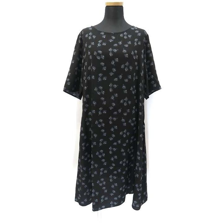 中古 ユニクロ Uniqlo 半袖 花柄 シフォン フレアー Aライン ワンピース ブラック L レディース ベクトル 古着 019 ブランド古着販売のベクトル 通販 Yahoo ショッピング