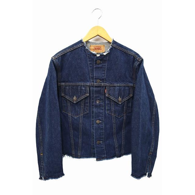 優先配送 リメイク リーバイス LEVI'S デニムジャケット ノーカラー