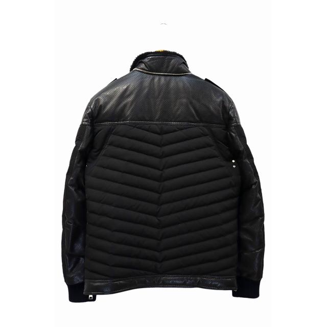 ストレッチドビー バルマン BALMAIN レザー切替 エポレット ダック