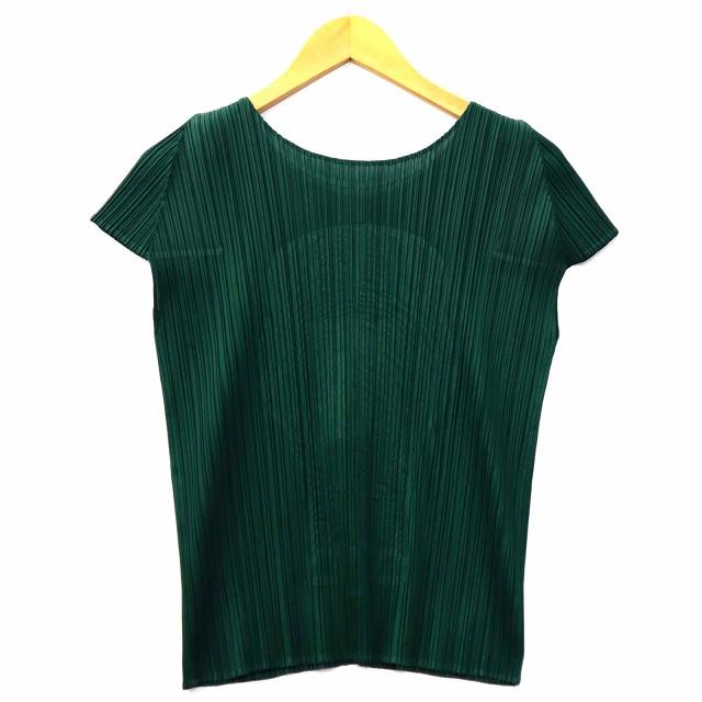 プリーツプリーズ PLEATS PLEASE Uネック シマウマ フリンジ ショート 