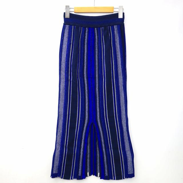 マメクロゴウチ Mame Kurogouchi Stripe HAMAGURI Knit Skirt