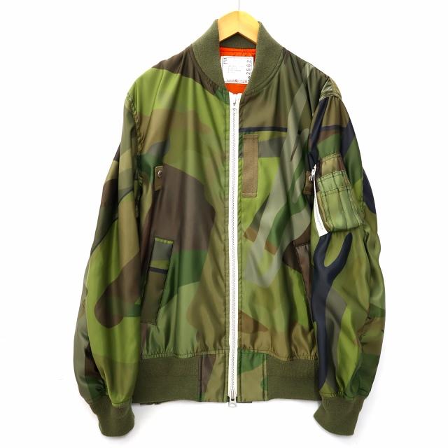 SACAI×KAWS サカイ×カウズ 2021AW MA-1 BLOUSON 迷彩 カモフラ柄 