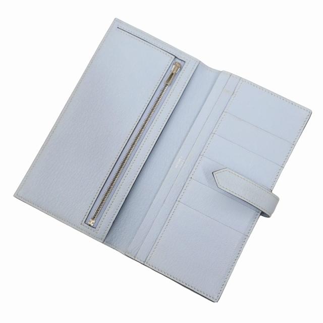 エルメス HERMES シェーブル シルバー金具 ベアン・スフレ 長財布 