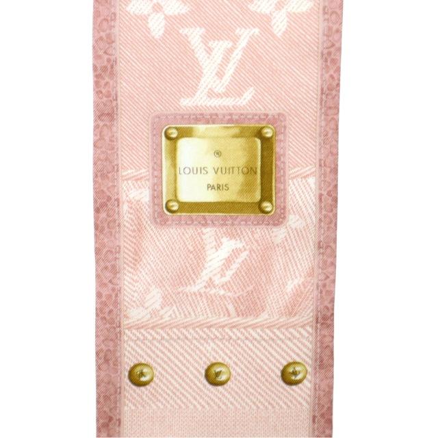 ルイヴィトン LOUIS VUITTON M72339 バンドー・ニューデニム・スカーフ PINK(ピンク) レディース｜vectorpremium｜03