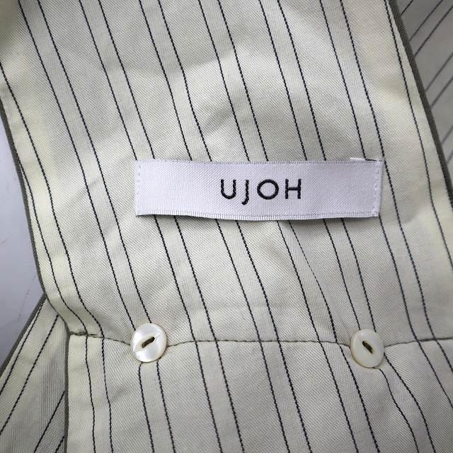 ウジョー Ujoh Vネック ヘムライン ジャンパースカート フロントジップ  