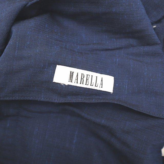 マレーラ MARELLA レギュラーカラー 長袖 ウール混 ワーク シャツ ジャケット 44(S) ブルー｜vectorpremium｜03