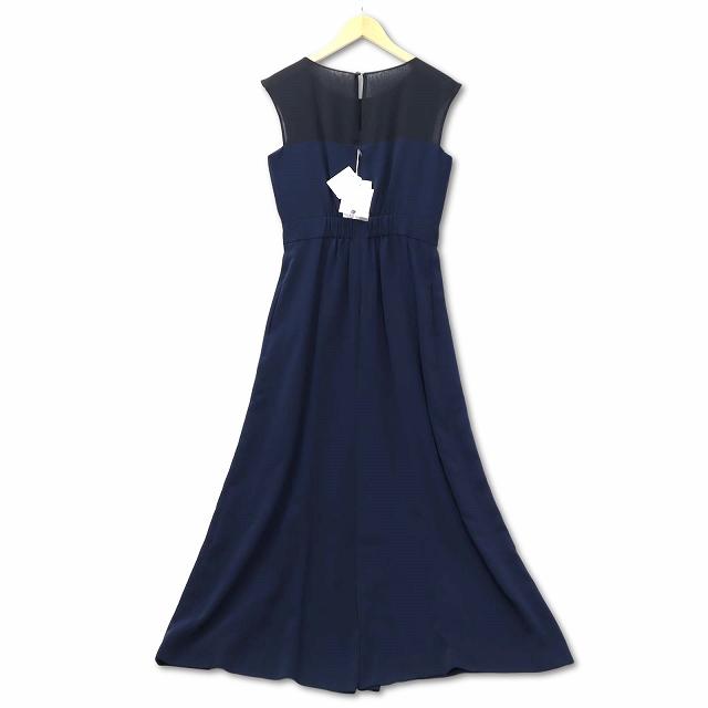 未使用品 リルフェテ Rire Fete 肩シフォン ノースリーブ パンツドレス  