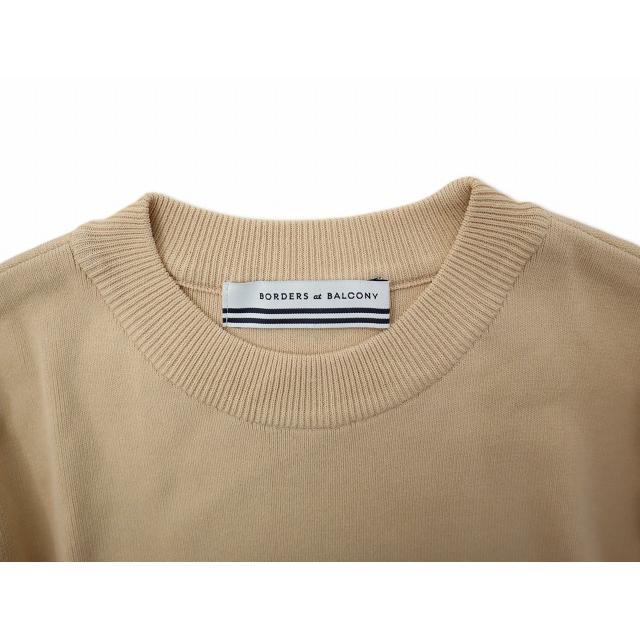 良品 ボーダーズアットバルコニー セーター ニット 長袖 フリル ベージュ 36 ボーダーズアットバルコニー BORDERS at BALCONY BASIC BORDER
