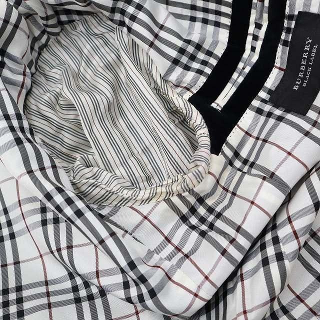 BURBERRY BLACK LABEL バーバリーブラックレーベル 銀ボタン 裏地 ノバ 