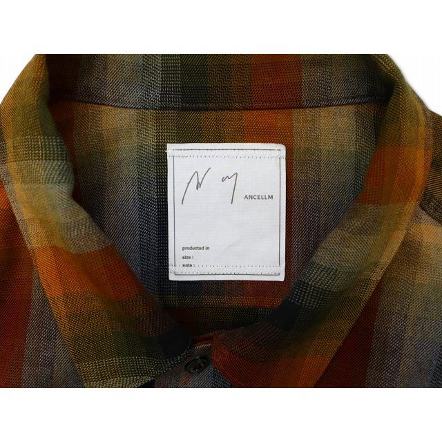 未使用品 ANCELLM アンセルム 2024AW R/C CHECK CRASH LS SHIRT 