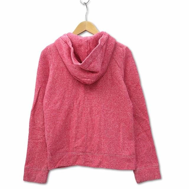 エックスガール x-girl 裏毛 ジップアップ ニット パーカー ピンク 1 S