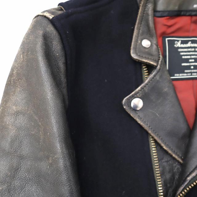 アナクロノーム anachronorm レザー切替 メルトン ライダース