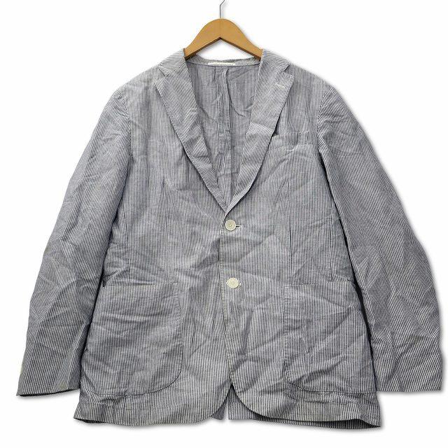 ユニクロ UNIQLO リネン コットン ジャケット ストライプ