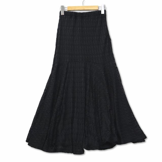 スカート emu フレディ エミュ fredy emue ゴムウエスト 総レース フレア