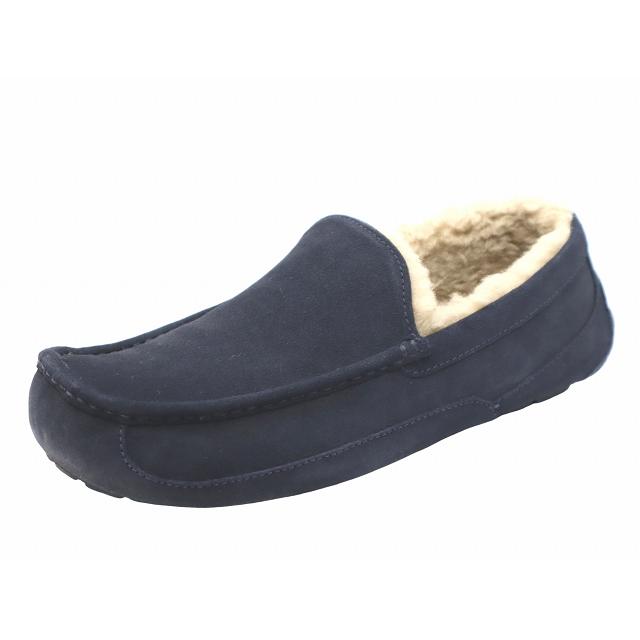 希少モデル✨UGG ムートン　モカシン　アスコット　黒 レザー　28cm UGG アグ ムートン メンズ モカシン ASCOT アスコット 正規品 父