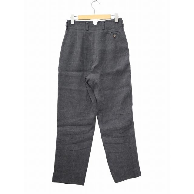 芽風 センソユニコ バルーン クロップド パンツ チェック 黒グレー