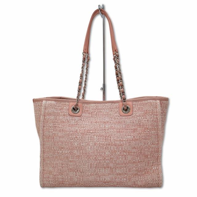 CHANEL シャネル A67001 ドーヴィル MM ツイード ラメロゴ刺繍 CHANEL シャネル A67001 ドーヴィル MM ツイード ラメロゴ刺繍