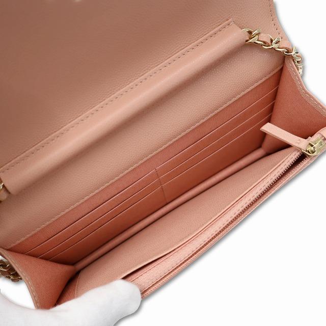 CHANEL シャネル キャビアスキン カメリア エンボス チェーン  