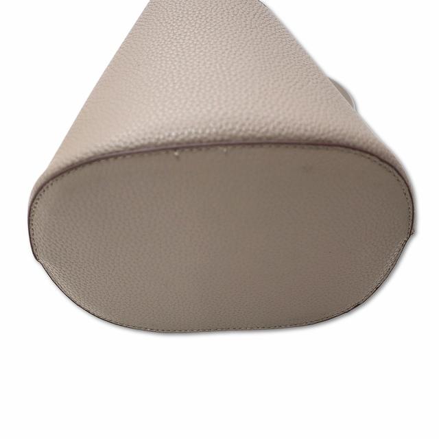 レザー バケツ型ショルダーバッグ ベージュ レザー バケツ型ショルダーバッグ ベージュ