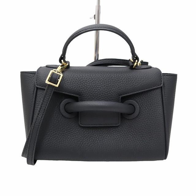 ヴァジック VASIC EVER MINI レザー 2way ハンドバッグ BLACK