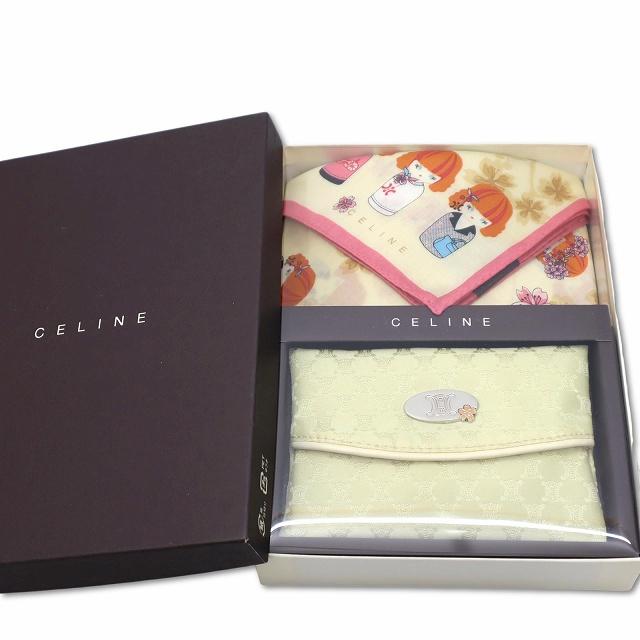CELINE（セリーヌ） ティッシュケース ハンカチ セット レディース