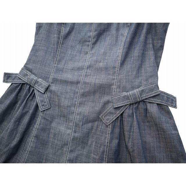 エムズグレイシー M'S GRACY ノースリーブ デニム リボン