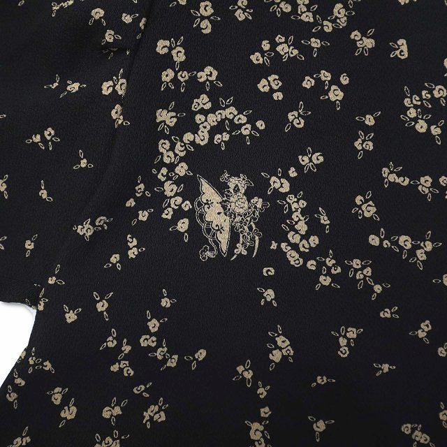 詩仙堂 和柄 蝶々 小花 バルーンスリーブ ちりめん ワンピース チュニック シセンドウ 詩仙堂 HITOSHI TAMURA 和柄 蝶々 小花 バルーン