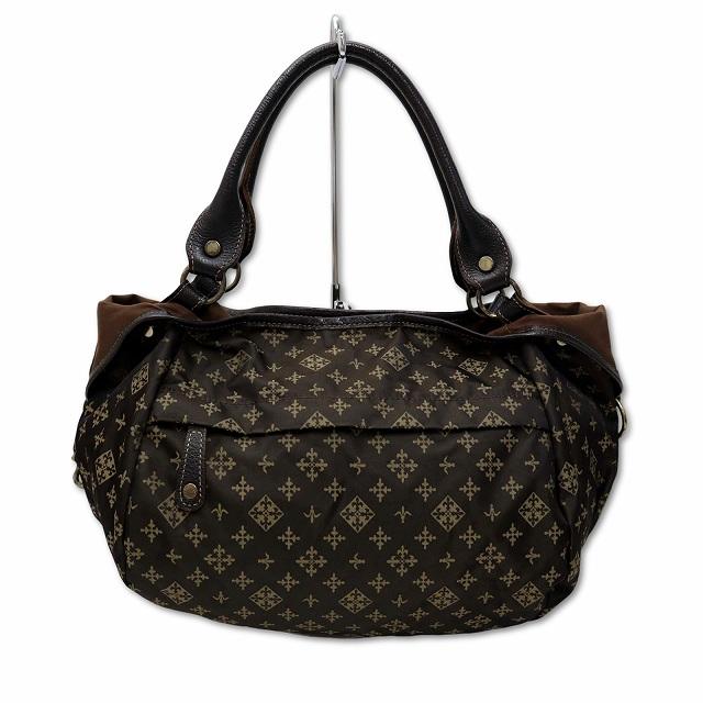 ラシット ショルダーバッグ 2way ブラウン ナイロン モノグラム柄 総柄 ラシット ショルダーバッグ 2way 総柄 ナイロン 肩がけ 斜めがけ