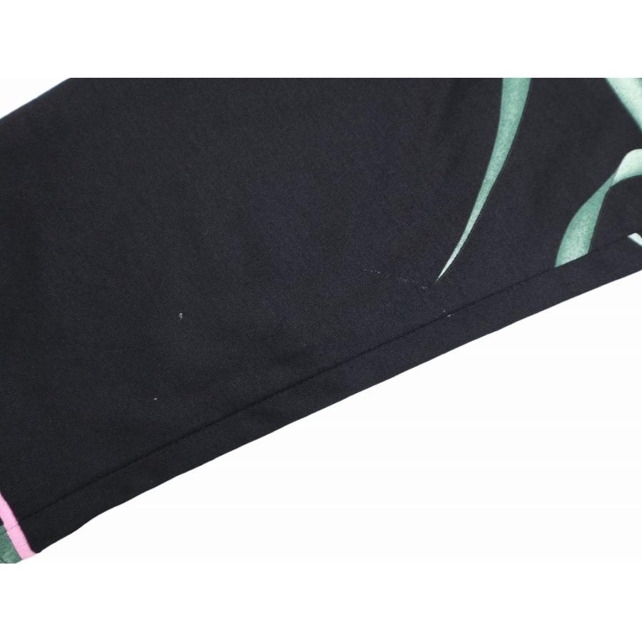 【中古】レオナール LEONARD クルーネック 長袖 フラワー柄 カーディガン LL BLACK(ブラック) 春秋 レディース LEONARD（レオナール） クルーネック 長袖 フラワー柄 カーディガン LL