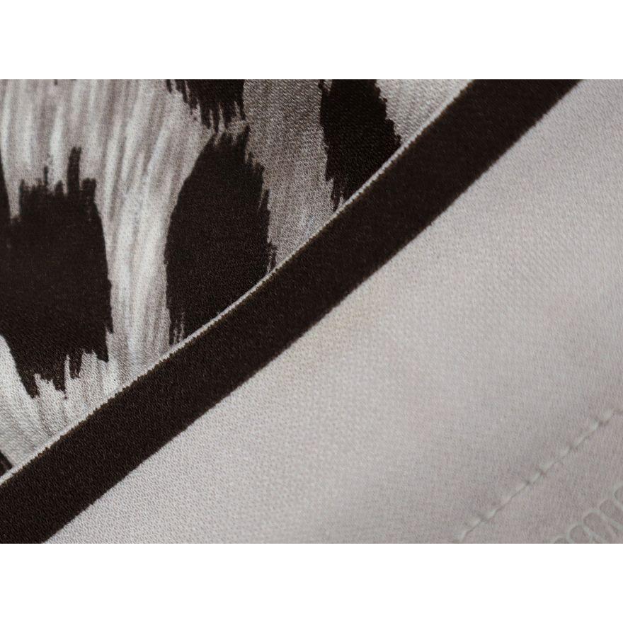 【中古】レオナール LEONARD ハーフボタン 長袖 レオパード ウエストベルト チュニック L グレー/ダークブラウン LEONARD（レオナール） ハーフボタン 長袖 レオパード ウエストベルト