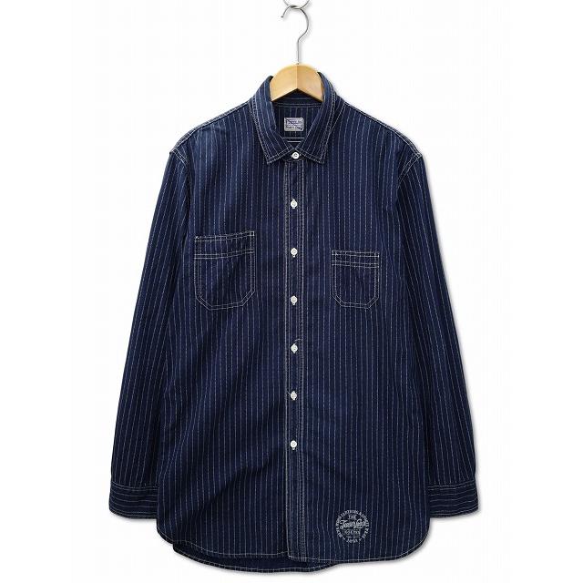 テンダーロイン TENDERLOIN 長袖 インディゴ染め ウォバッシュ