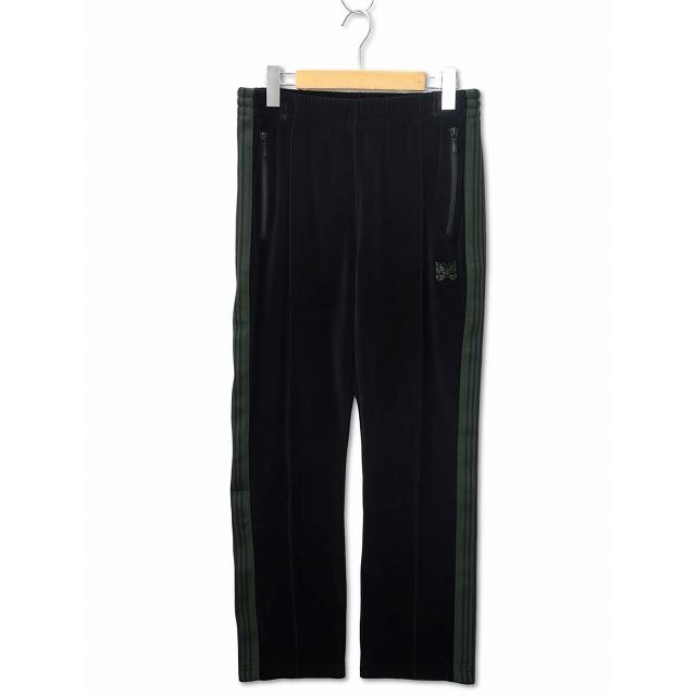 Needles PU280 コットンポリ ベロア ナロー トラックパンツ S