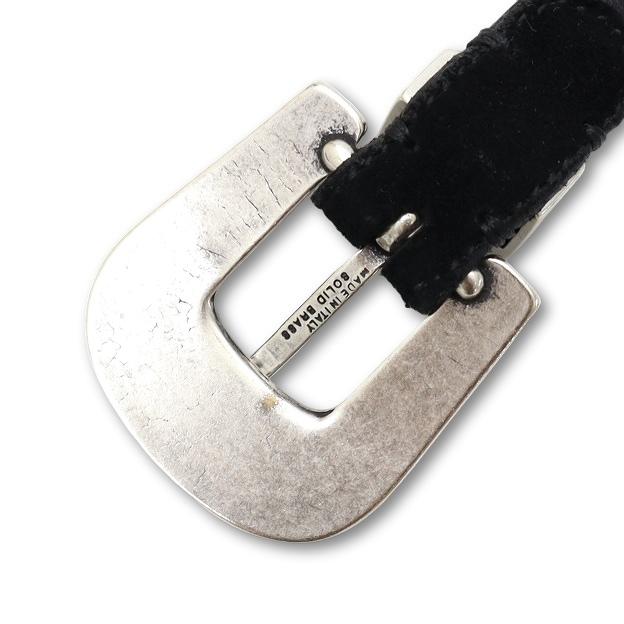 ALBERTOLUTI アルベルト ルティ スエード ナロー ウエスタン ベルト 95