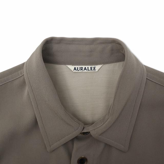 オーラリー AURALEE WOOL MAX GABAGINE SHIRT ウール マックス