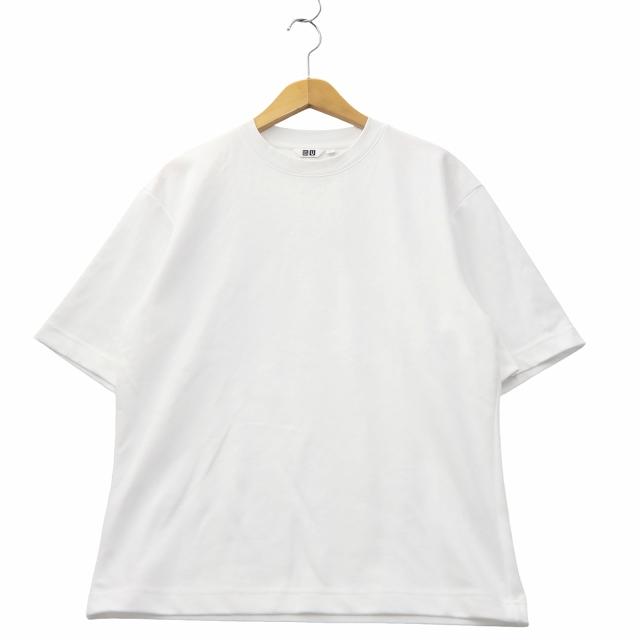 エアリズムコットン　オーバーサイズ　Tシャツ　半袖　白色　5枚セット Lサイズ エアリズムコットンオーバーサイズTシャツ 5分袖2枚セット S - メルカリ