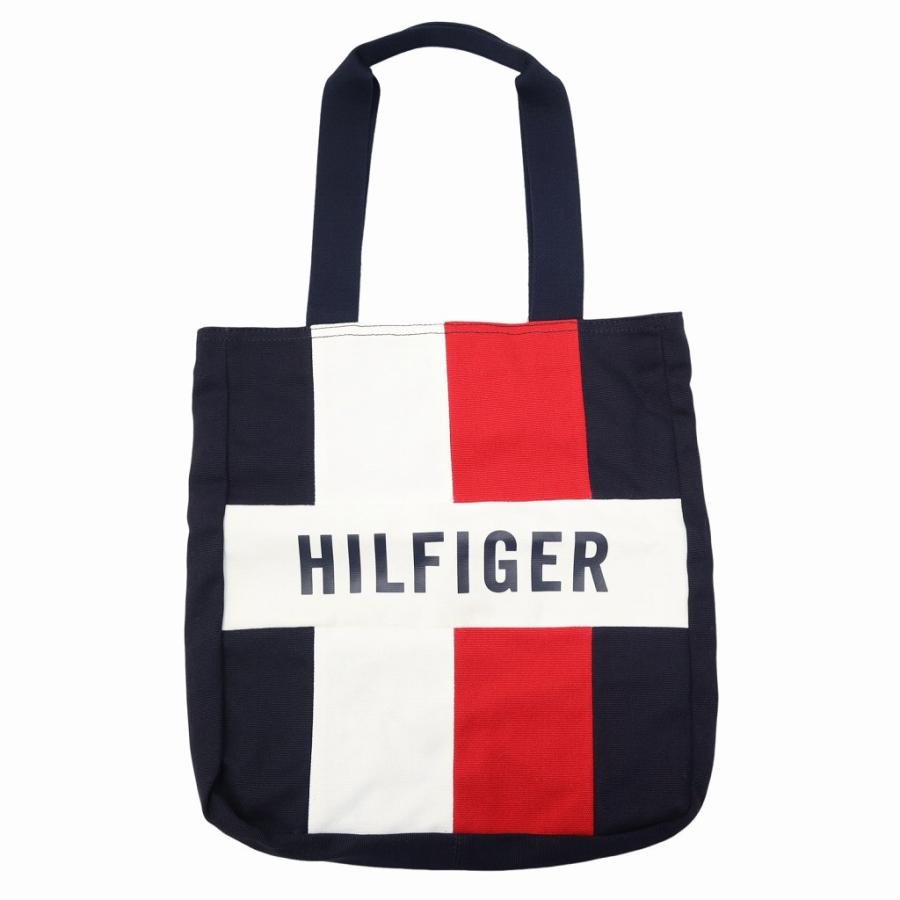 トミーヒルフィガー　ロゴ ネイビー トートバッグ TOMMY HILFIGER 未使用品 トミーヒルフィガー ロゴ キャンバス