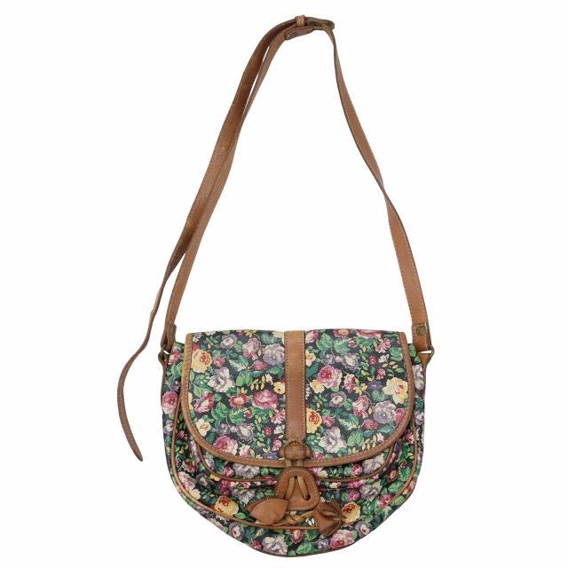 ケンゾー KENZO 花柄 レザー ショルダーバッグ マルチカラー
