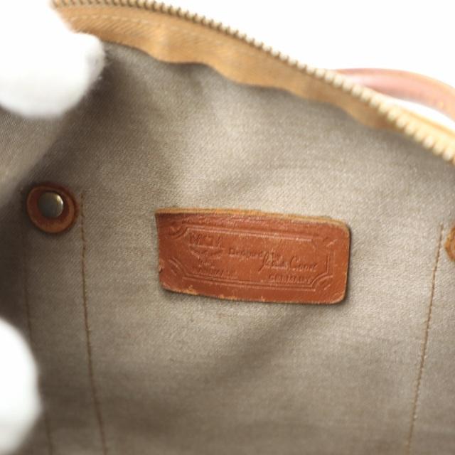 エムシーエム MCM ロゴプリント レザー ハンドバッグ BROWN