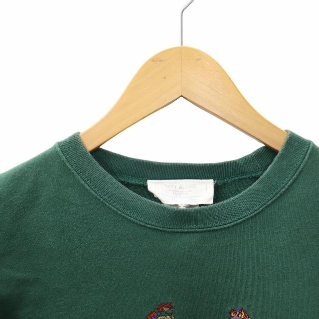 LEFT ALONE レフトアローン ロゴ刺繍 クルーネック 裏毛 コットン