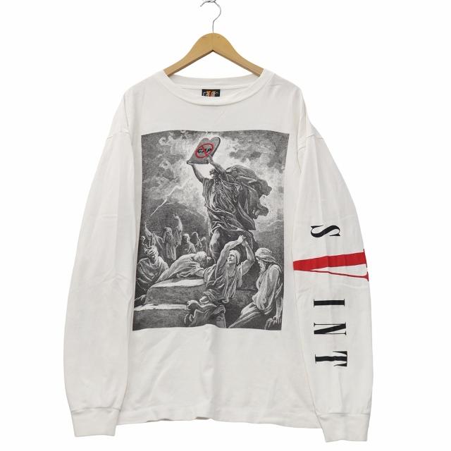 セントマイケル×ヴィーローン LS TEE プリント 長袖 Tシャツ XL セントマイケル SAINTMICHAEL × VLONE ヴィーローン LS TEE プリント
