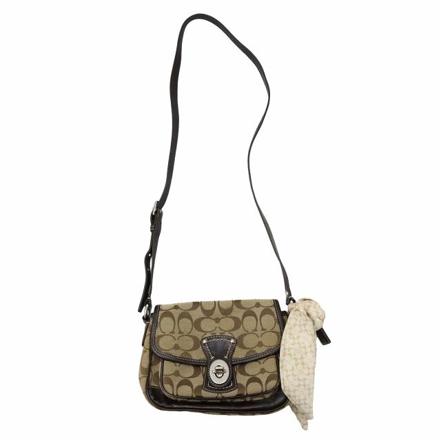 COACH（コーチ） シグネチャー リボン付き ショルダーポシェット 