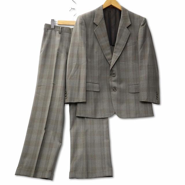 トロージャン TROJAN ウール グレンチェック シングル スーツ 88YA3