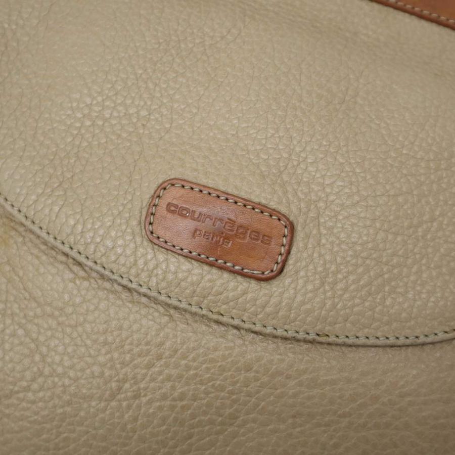 クレージュ courreges レザー ショルダー トートバッグ BEIGE(ベージュ